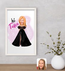 Bk Gift Kişiye Özel Barbie Karikatürlü Dekoratif Ahşap Beyaz Çerçeveli Tablo-3, Barbie Filmi, Barbie Hediyelik Eşya, Arkadaşa Hediye