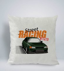 BK Gift Street Racing Tasarımlı Kare Araç Koltuk Yastığı-1