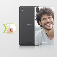 Kişiye Özel Sony Xperia T3 İnce Şeffaf Silikon Telefon Kapağı