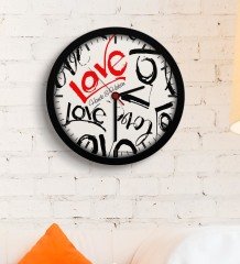 Kişiye Özel Sevgililer Günü Tasarımlı Ahşap Duvar Saati - 76