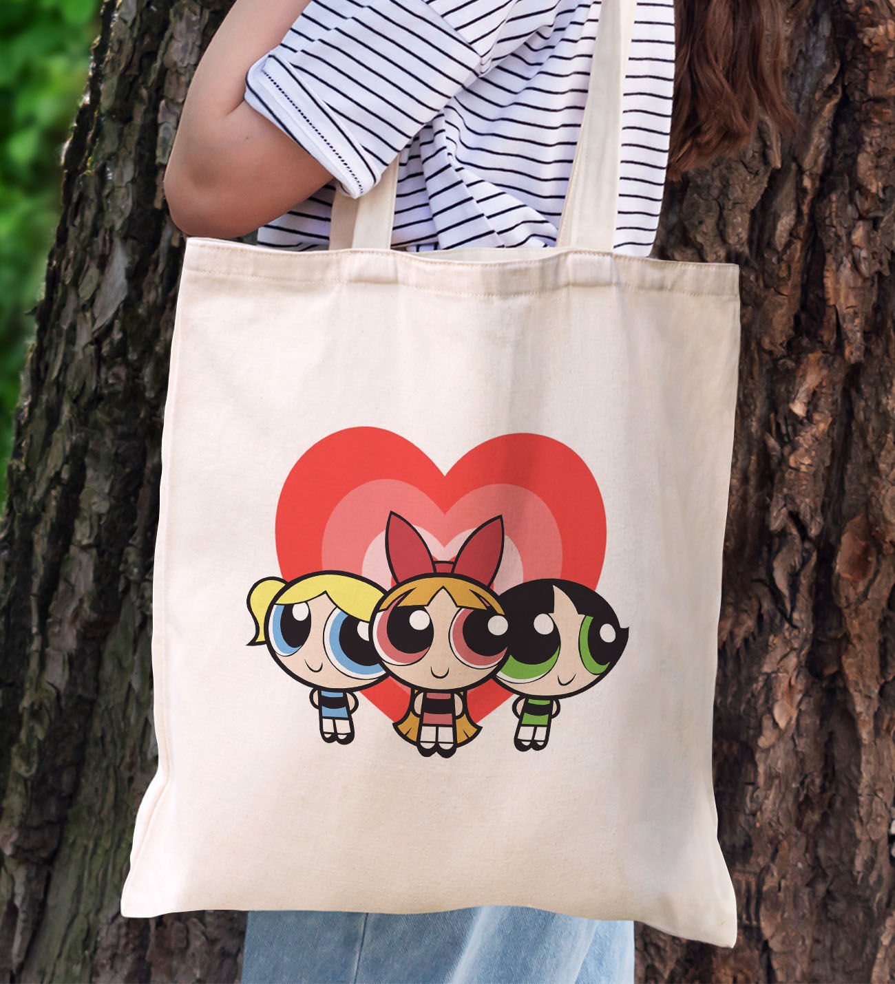 BK Gift Powerpuff Girls Buttercup Kanvas Bez Çanta, Baskılı Omuz Çantası-5, Alışveriş Çantası, Plaj Çantası