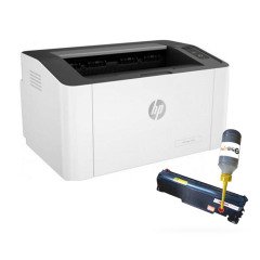 TEŞHİR ÜRÜNÜDÜR !!! HP 107A DOLAN TONERLİ 4ZB77A Lazer Yazıcı Sınırsız Chipli