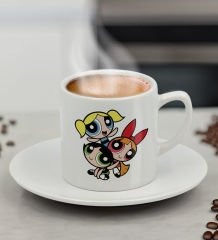 BK Gift Powerpuff Girls Buttercup Türk Kahvesi Fİncanı-8, Arkadaşa Hediye, Doğum Günü Hediyesi