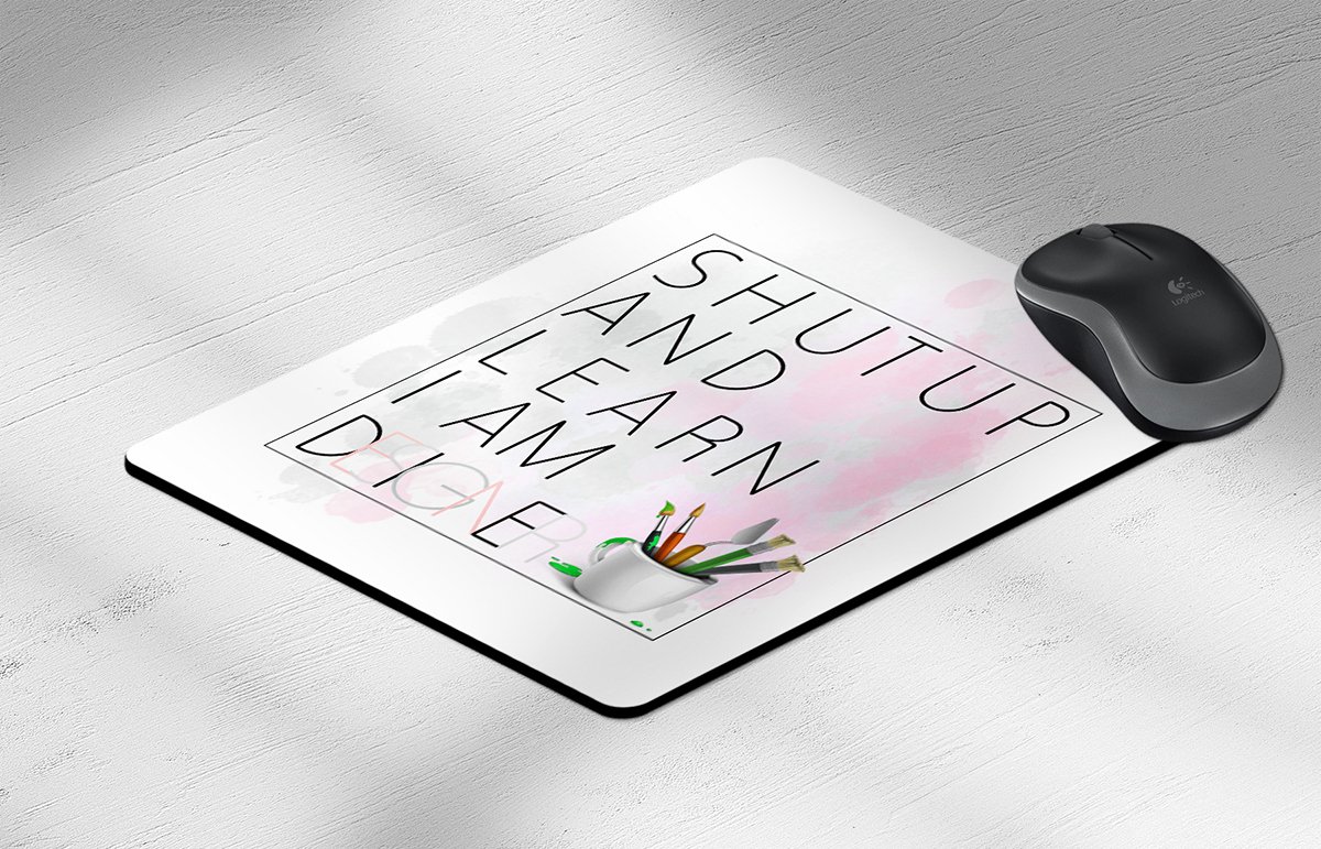Kişiye Özel Grafik Tasarımcı Temalı Dikdörtgen Mouse Pad - 3