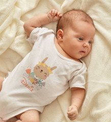 BK Kids Kişiye Özel İsimli Beyaz Bebek Body Zıbın ve Kız Bebek Künyesi Hediye Seti-14