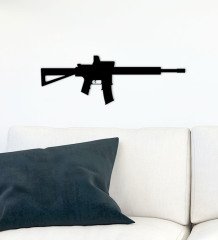 BK Gift Silah Tasarımlı Ahşap Duvar Süsü-73