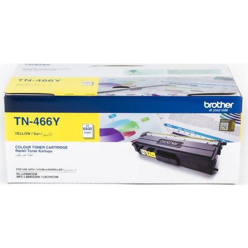 BROTHER TN-466Y Orijinal Sarı Toner (6500 Sayfa)