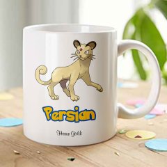 Kişiye Özel Pokemon Persian Beyaz Kupa Bardak