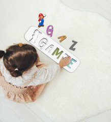BK Toys Çocuklara Özel Fotoğraflı Super Mario Ahşap Eğitici Yapboz Puzzle