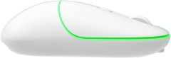 Lenovo Lecoo WS210 Dual Mod RGB 2.4GHz WiFi+ Bluetooth Sağ ve Sol Elle Kullanıma Uygun, Windows, Linux ve Mac ile Uyumlu 1600DPI 6 Tuşlu Şarjlı Sessiz Kompakt Kablosuz Optik Mouse Beyaz