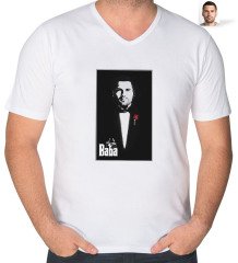 Kişiye Özel Godfather Silüet Tasarımlı V Yaka Tişört-8