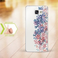 Kişiye Özel Samsung Galaxy A3 - A5 - A7 2016 İnce Şeffaf Silikon Telefon Kapağı (Çiçek Temalı-10)