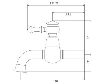 Orka Topkapı Aç Kapa Musluk TP 172 C Krom