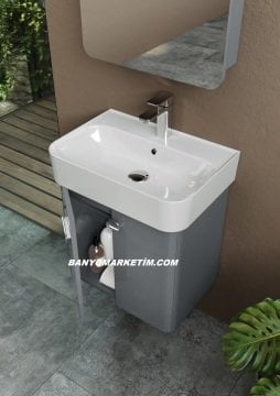 Orka Orbit  55 Banyo Dolabı Beyaz