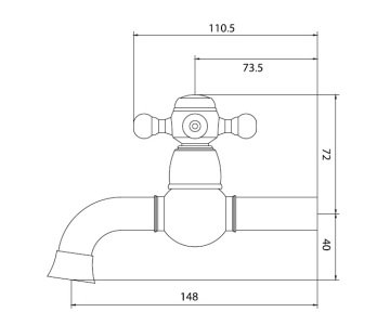 Orka Truva Aç Kapa Musluk TR 102 C Krom