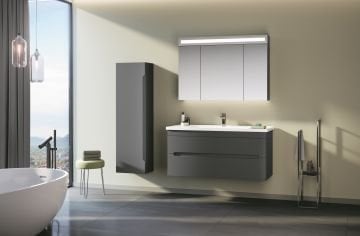 Orka Varna 100 Banyo Dolabı + Boy Dolabı 40 Antrasit ( Boy Dolabı Dahildir )