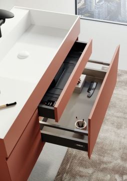 Orka Lusso 120 Banyo Dolabı Antrasit (Boy Dolabı Hariçtir)