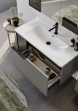 Orka Pure 100 Banyo Dolabı Gri (Boy Dolabı Hariçtir)