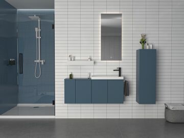Orka Ferla 110 Banyo Dolabı Mavi (Boy Dolabı Hariçtir)