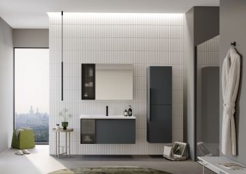 Orka Pure 80 Banyo Dolabı Antrasit (Boy Dolabı Hariçtir)