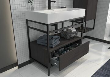Orka Vegas 120 Banyo Dolabı + Boy Dolabı 40  (Boy Dolabı Dahildir)