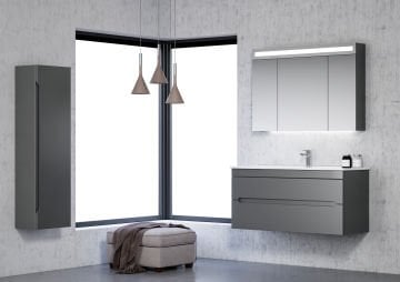 Orka Varna 120 Banyo Dolabı + Boy Dolabı 40 Antrasit ( Boy Dolabı Dahildir )
