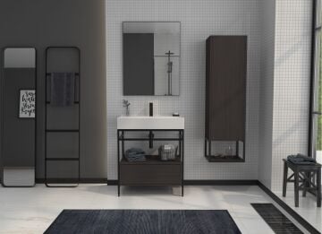 Orka Vegas 60 Banyo Dolabı + Boy Dolabı 40  (Boy Dolabı Dahildir)