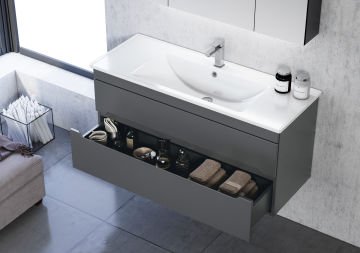 Orka Varna 120 Banyo Dolabı Antrasit ( Boy Dolabı Hariçtir )