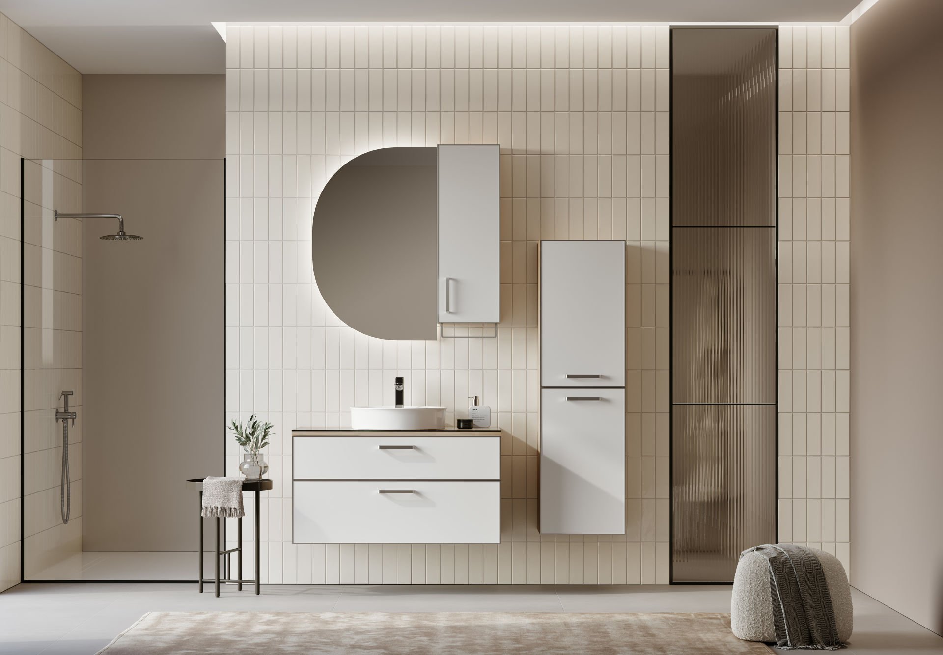 Orka Salerno 75 Banyo Dolabı Legnano / Mat Beyaz ( Boy Dolabı Hariçtir )