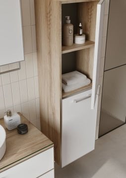 Orka Salerno 75 Banyo Dolabı Legnano / Mat Beyaz ( Boy Dolabı Hariçtir )