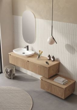 Orka Lentia 80 Banyo Dolabı Beyaz + Alt Yan Dolap 80 Beyaz ( Boy Dolabı 40 Beyaz Hariçtir)
