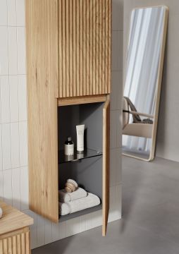 Orka Lentia 80 Banyo Dolabı Beyaz + Alt Yan Dolap 80 Beyaz ( Boy Dolabı 40 Beyaz Hariçtir)