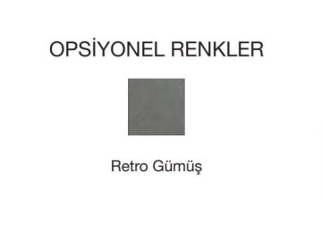 Orka Sidney 60+50 Banyo Dolabı Retro Gümüş ( Alt Yan Konsol Dahil - Üst Yan Asma Dolap Hariç )