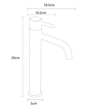 Orka Grid Lavabo Bataryası Yüksek Tip E 2407 GR Mat Gri