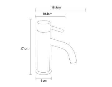 Orka Grid Lavabo Bataryası E 2406 GR Mat Gri