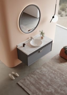 Orka Molino 120 Banyo Dolabı Gri ( Boy Dolabı Hariçtir )