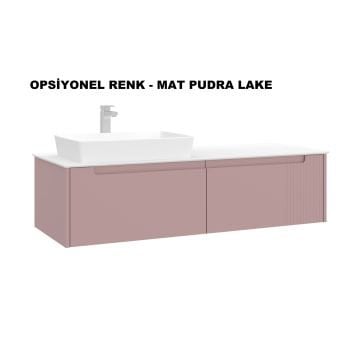 Orka Biella 140 Banyo Dolabı ( Led'li Aynalı ) + Boy Dolabı Pudra ( Boy Dolabı Dahildir )