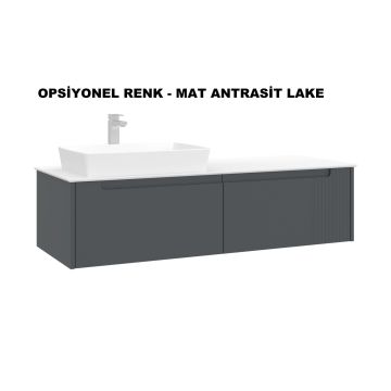 Orka Biella 140 Banyo Dolabı ( Led'li Aynalı ) Pudra ( Boy Dolabı Hariçtir )