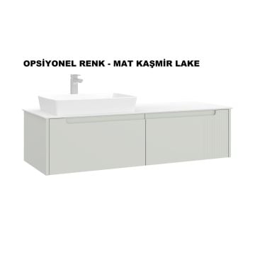 Orka Biella 140 Banyo Dolabı ( Dolaplı Aynalı ) Pudra ( Boy Dolabı Hariçtir )