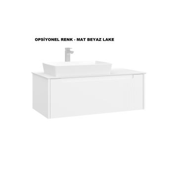 Orka Biella 100 Banyo Dolabı ( Dolaplı Aynalı ) Pudra ( Boy Dolabı Hariçtir )