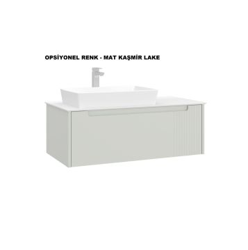 Orka Biella 100 Banyo Dolabı ( Dolaplı Aynalı ) Pudra ( Boy Dolabı Hariçtir )