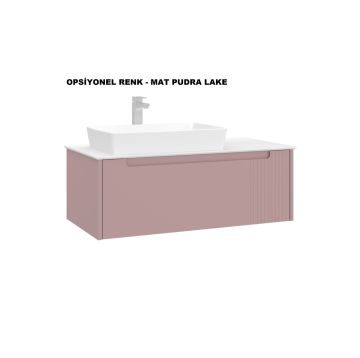 Orka Biella 100 Banyo Dolabı ( Dolaplı Aynalı ) Pudra ( Boy Dolabı Hariçtir )