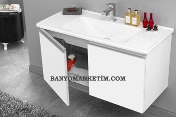 Orka Terme 100 Banyo Dolabı + Boy Dolabı 35 Gri (Boy Dolabı Dahildir)