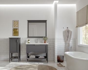Orka Bastle 80 Banyo Dolabı Gri (Boy Dolabı Hariçtir)