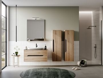 Orka Galia 80 Banyo Dolabı + Boy Dolabı 40 Legnano ( Boy Dolabı Dahil 1 Ad.)