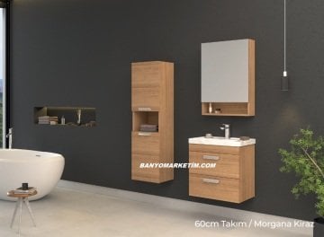 Orka Nova 60 Banyo Dolabı Morgana Kiraz ( Boy Dolabı Hariçtir ) Morgana Kiraz