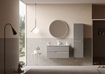 Orka Moonlight 90 Banyo Dolabı Vizon ( Boy Dolabı Hariçtir )
