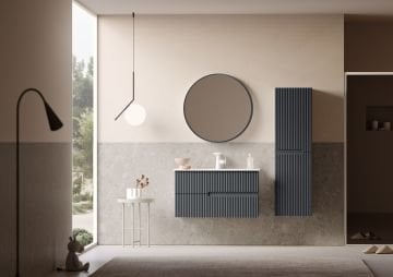Orka Moonlight 90 Banyo Dolabı + Boy Dolabı 40 Antrasit ( Boy Dolabı Dahildir )