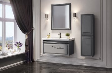 Orka Design 105 Banyo Dolabı Antrasit ( Boy Dolabı Hariçtir )