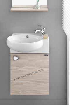 Orka Riva 45 Banyo Dolabı Retro Gümüş